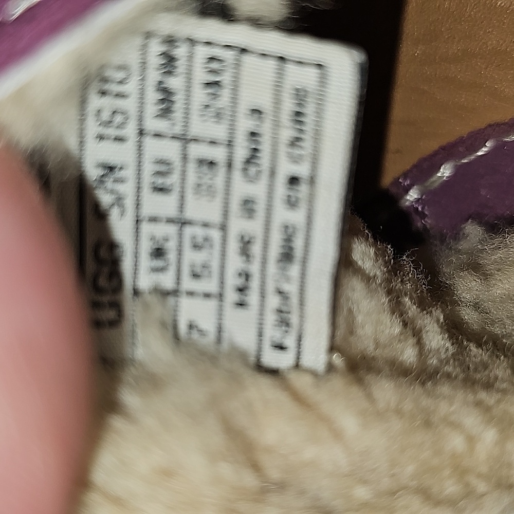 Ugg Leather Purple Thong Sherpa Lined Comfort Sandal - Picture 9 of 11